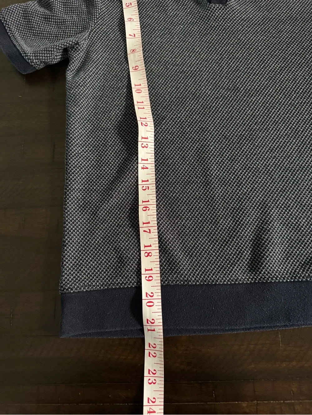 Old Navy Boys Navy and White Micro‑Pattern Polo